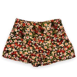Floral High-Waisted Shorts